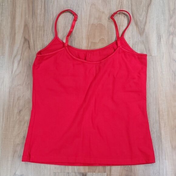 🔹️Boston Proper Red Bra Insert Sleeveless Top Medium - Picture 2 of 9
